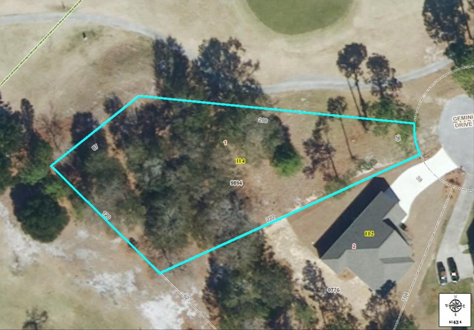 aerial map of lot from tax maps