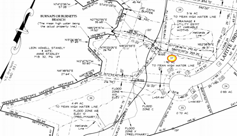 subdivision plat lot #37