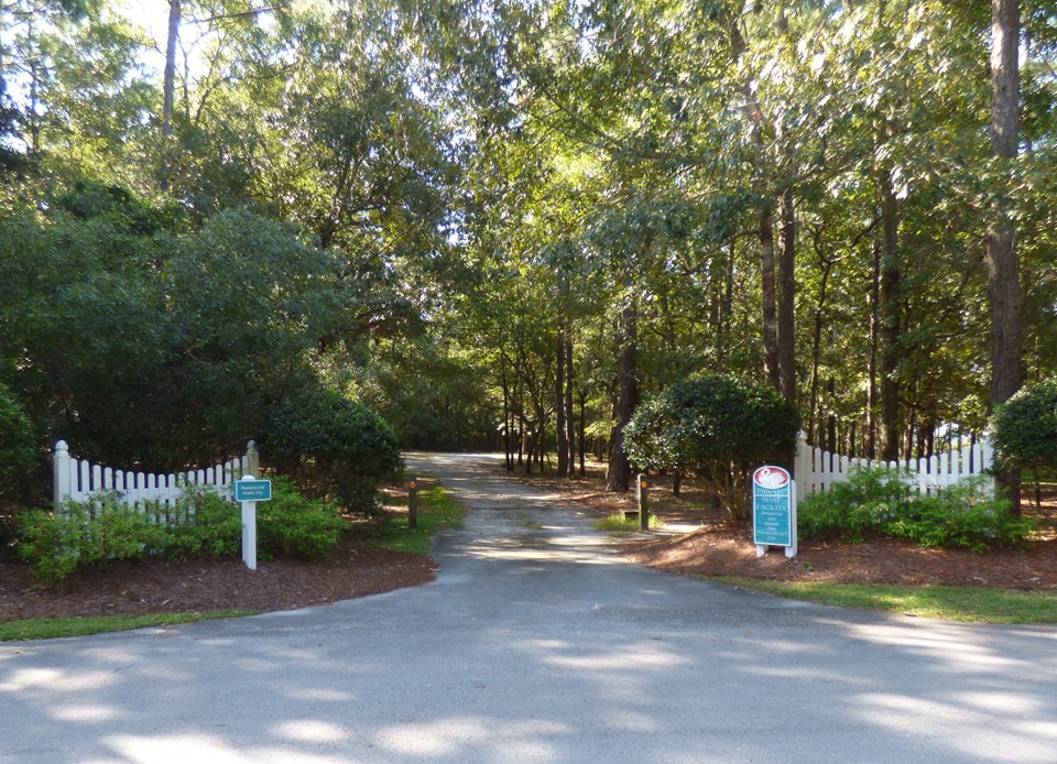 entrance to community water access