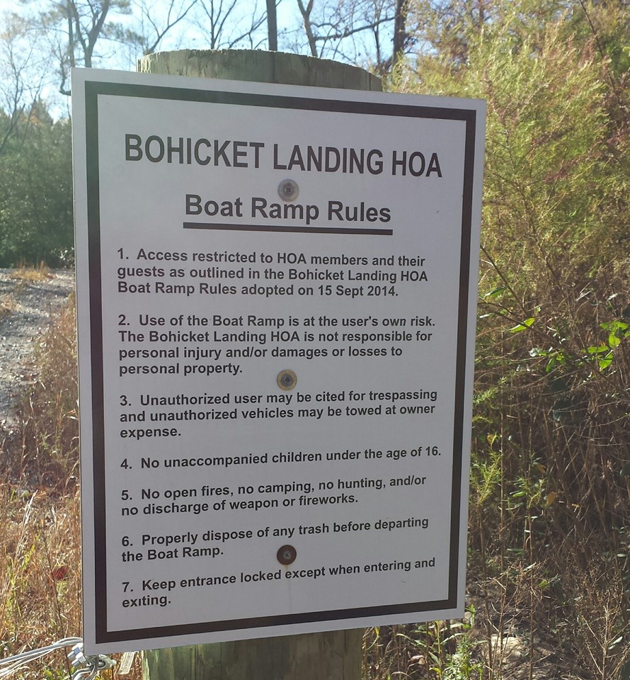 boat ramp rules
