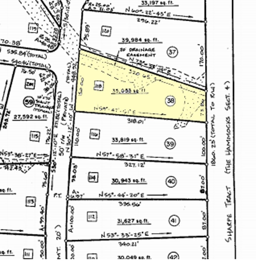 subdivision map of lot