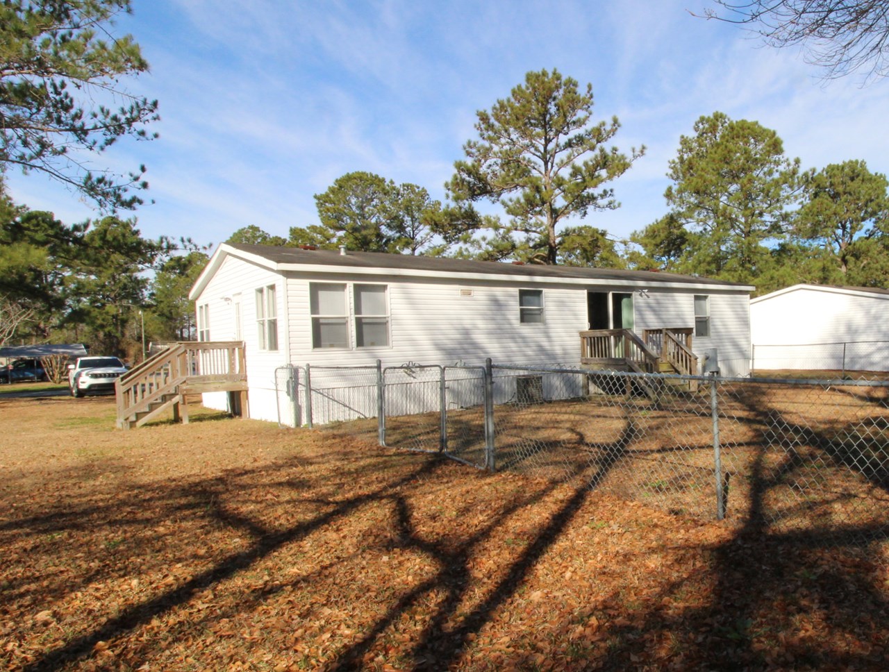 rear of home