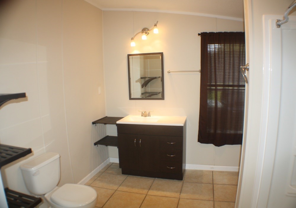 spacious master bathroom